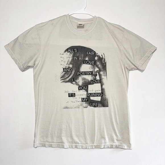 Taylor Swift Tortured Poets Department Shirt Size XL Comfort Colors Beige Unisex - Picture 1 of 9